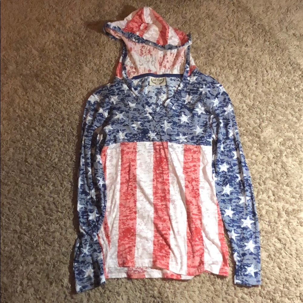 American flag pullover